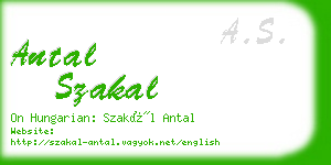 antal szakal business card
